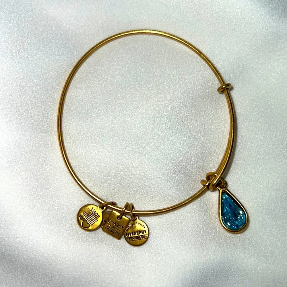 Alex and Ani Living Water Droplet Bangle 3 for $20